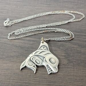 Frederick Design Orca Whale Native Handcrafted Pewter Necklace Canada